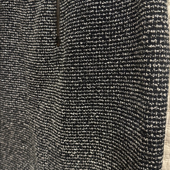 Laundry By Shelli Segal Black Silver Tweed Zip Mini Pencil Skirt Size 8 Medium - Picture 4 of 5